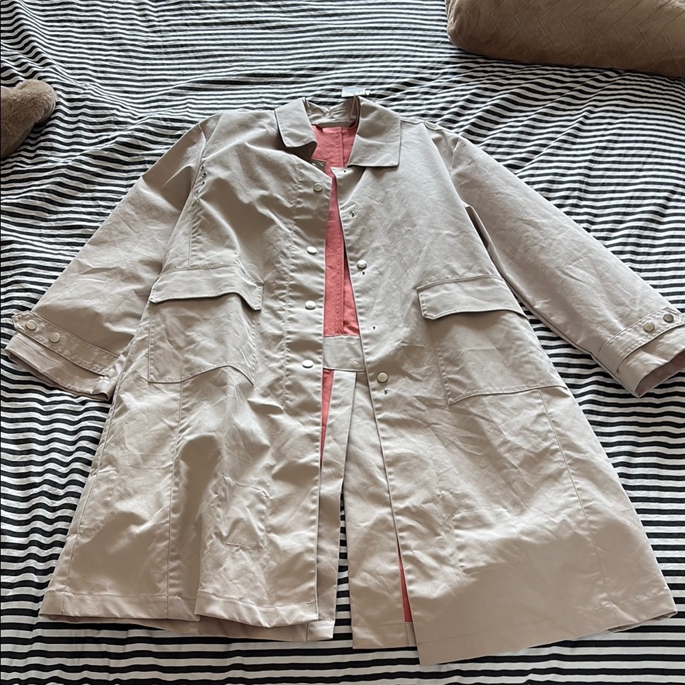 Mango Beige Trench Coat with Pink Lining